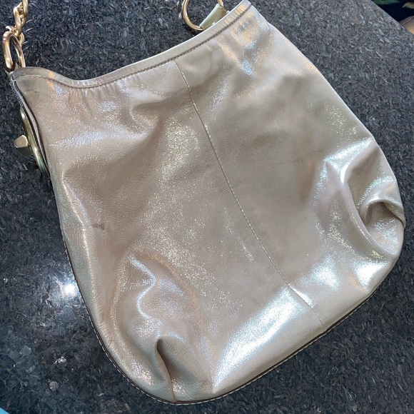 Metallic Gold Leather Coach Purse 💛 - Picture 6 of 7